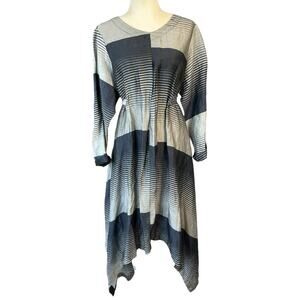 Striped Black and White Mini Dress